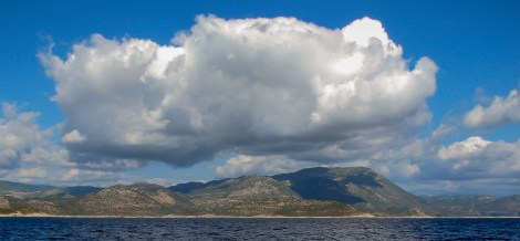 This cloud and its twin set of hills seem to have a natural affinity.