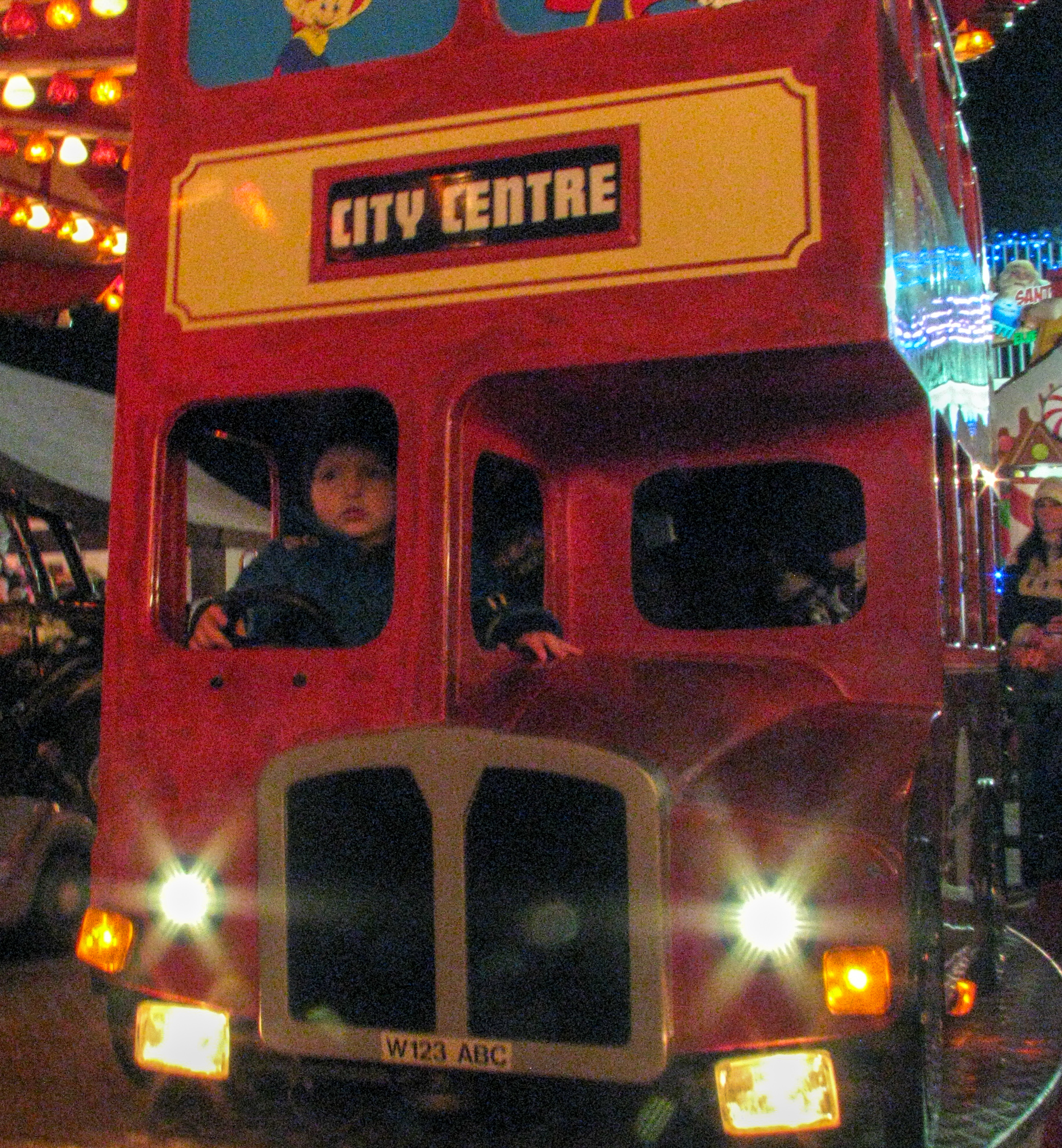 A relaxed Alexander settles into the bustle of London traffic.