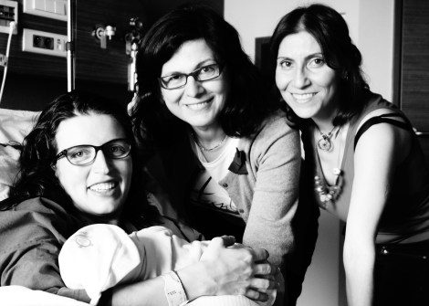 Sima with Aylin, and Dr. Bulbul and Sima, the doula.